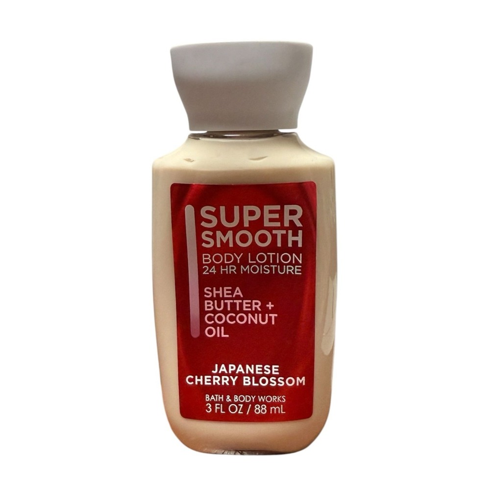 SUPER SMOOTH BODY LOTION 24 HR MOISTURE
SHEA BUTTER + COCONUT OIL JAPANESE CHERR